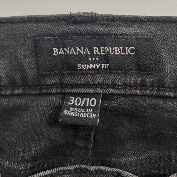 🔴5/$10 Banana Republic black skinny jeans 30/10 - Picture 3 of 6